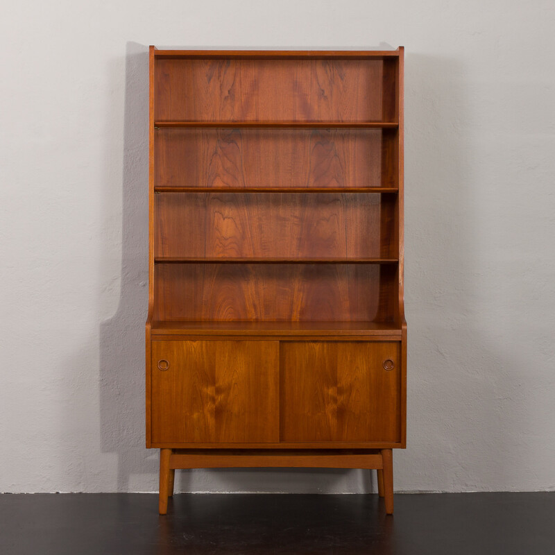 Pair of vintage teak bookcases by Johannes Sorth for Nexo, Bornholm, Denmark 1960