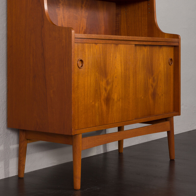 Pair of vintage teak bookcases by Johannes Sorth for Nexo, Bornholm, Denmark 1960