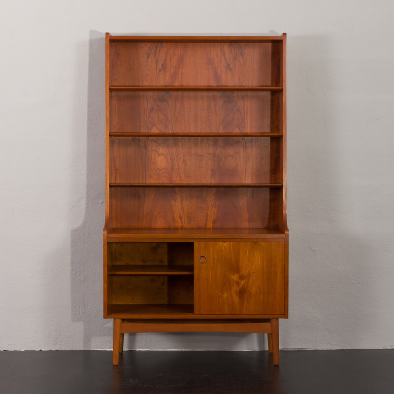 Pair of vintage teak bookcases by Johannes Sorth for Nexo, Bornholm, Denmark 1960