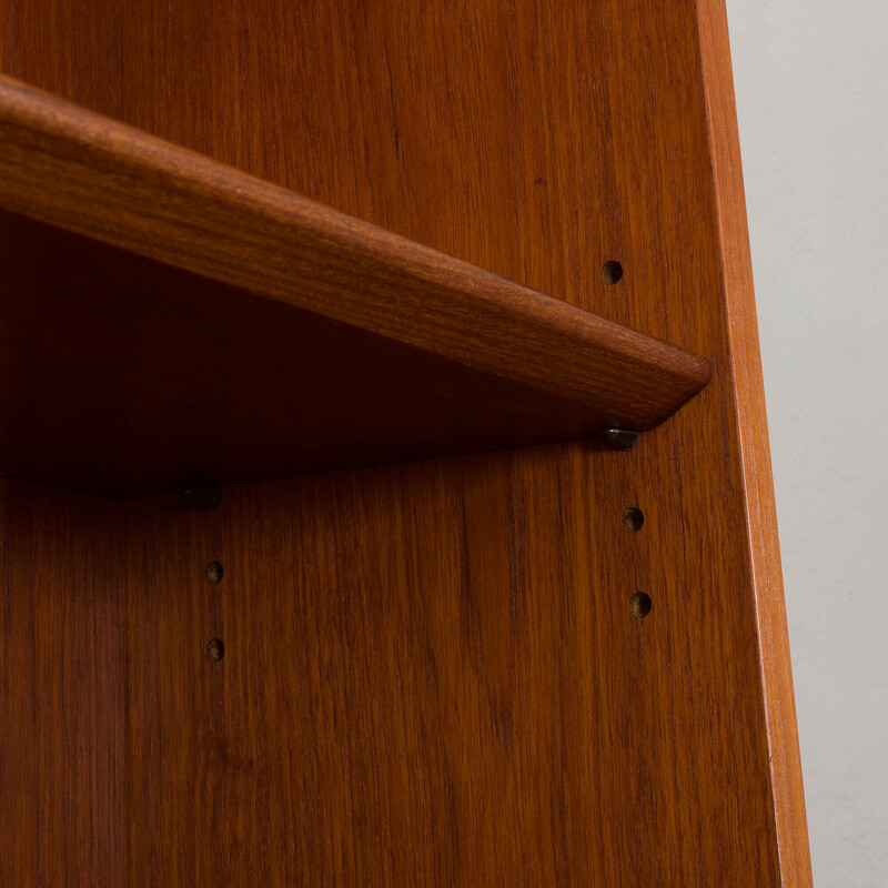 Pair of vintage teak bookcases by Johannes Sorth for Nexo, Bornholm, Denmark 1960