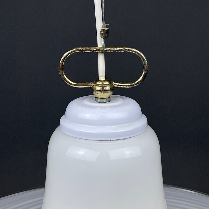 Vintage swirl Murano glazen hanglamp, Italië 1970