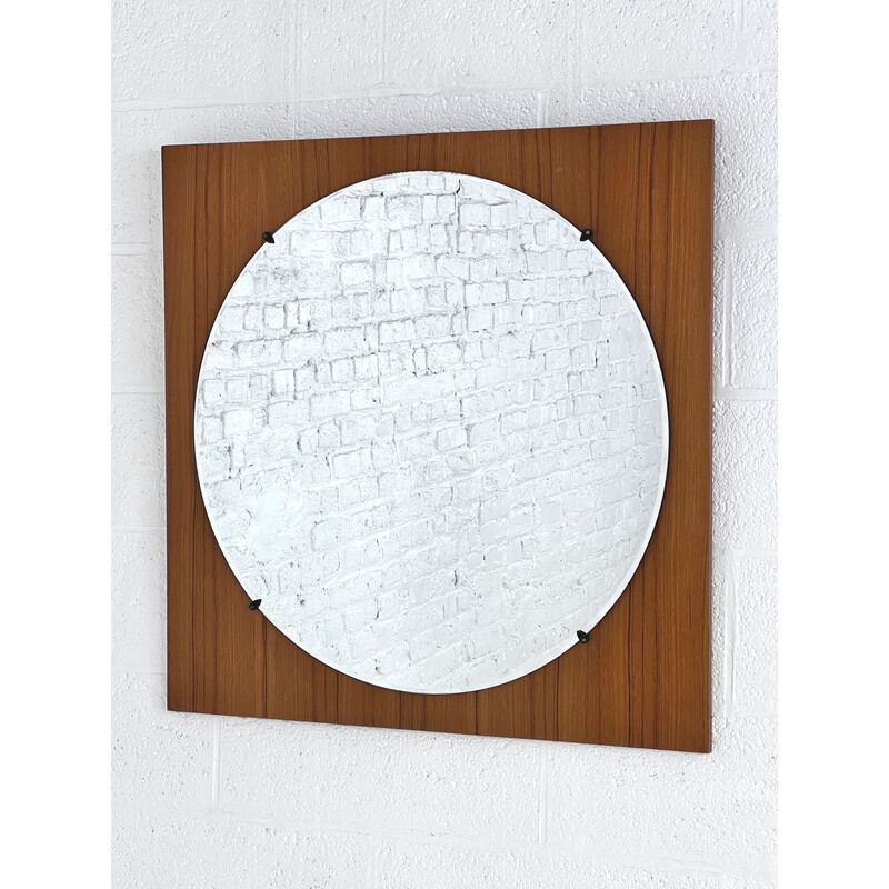 Vintage mirror with square frame, 1960-1970