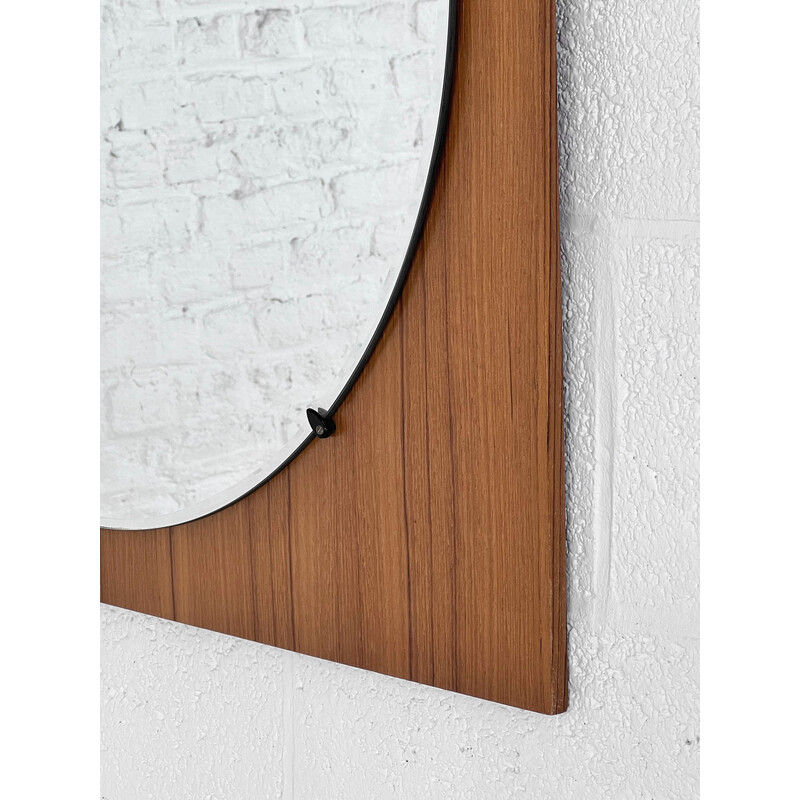 Specchio vintage con cornice quadrata, 1960-1970