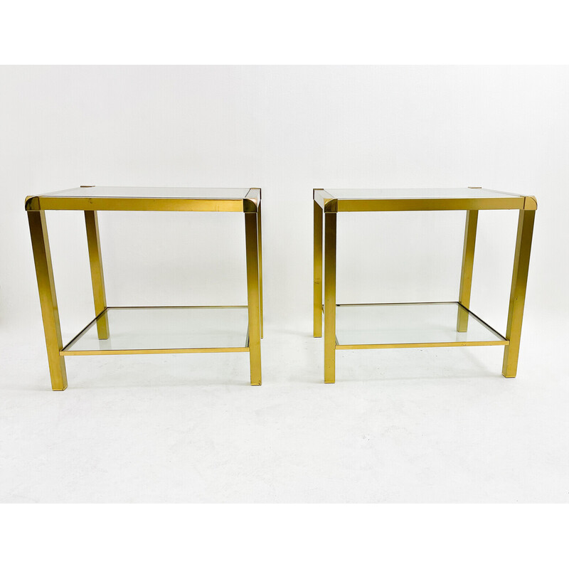 Pair of mid-century side tables, Italy