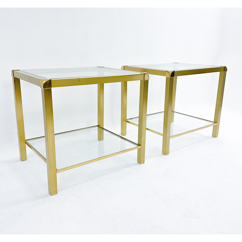 Pair of mid-century side tables, Italy