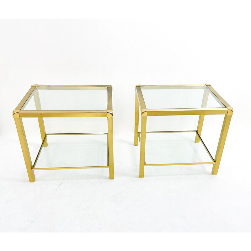 Pair of mid-century side tables, Italy