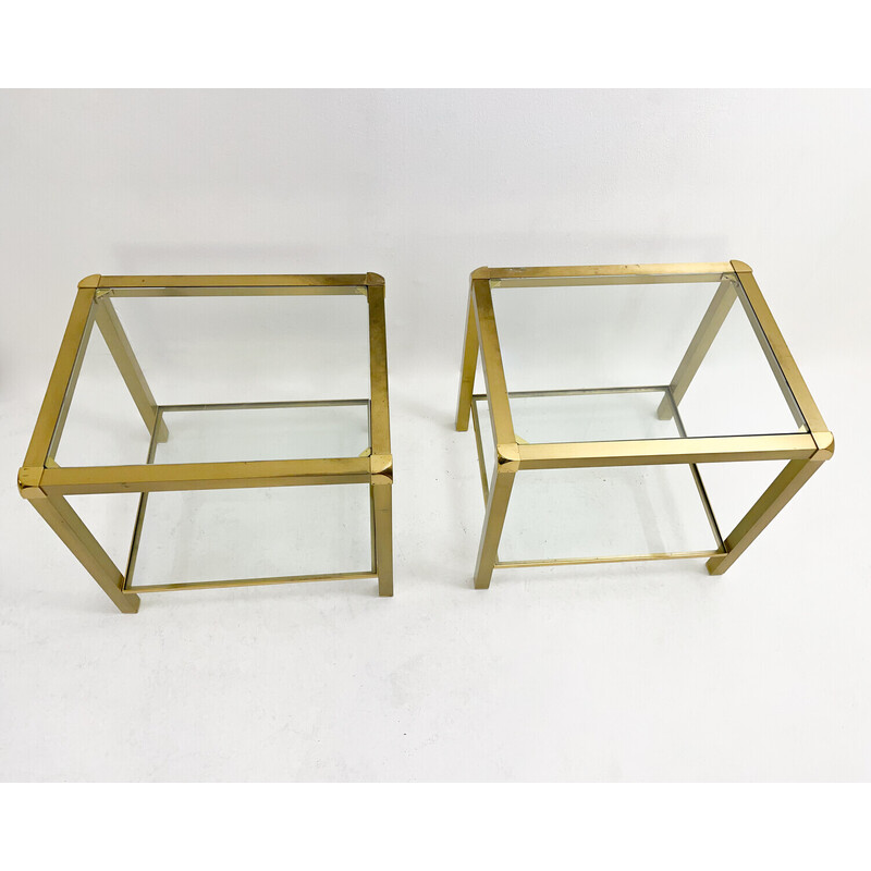 Pair of mid-century side tables, Italy