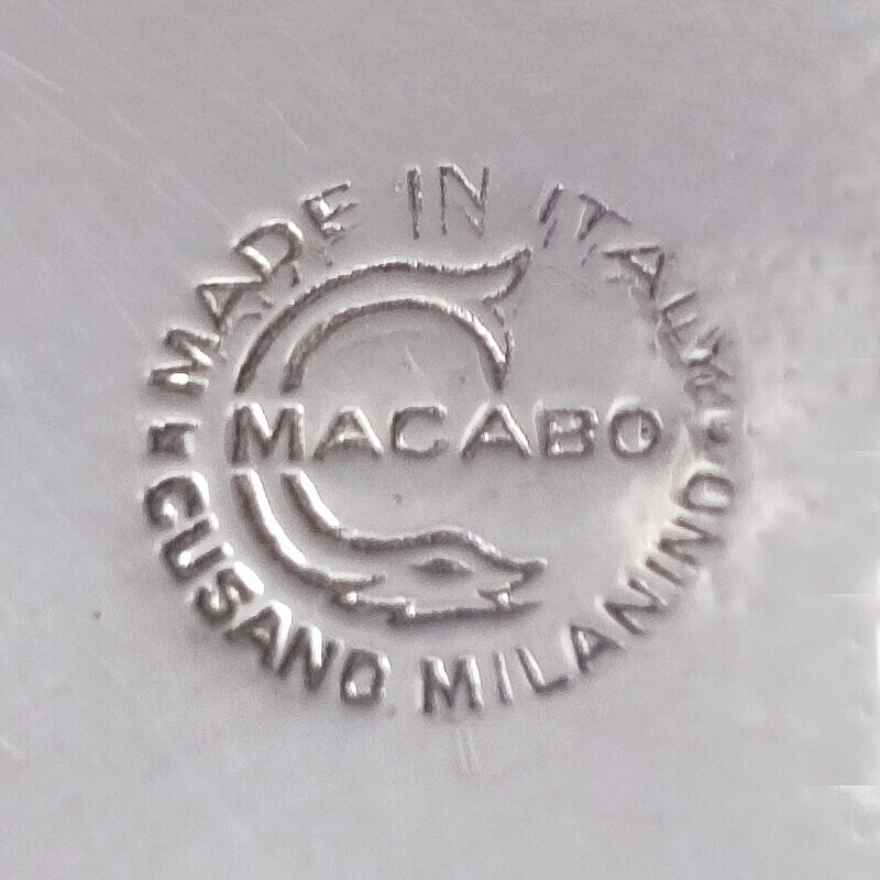 Balde de gelo vintage em aço inoxidável de Aldo Tura para Macabo, Itália, anos 60