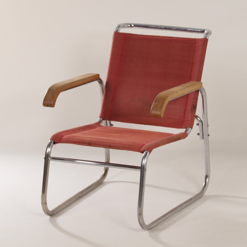 Bauhaus vintage armchair by Veha Den Haag, 1930s