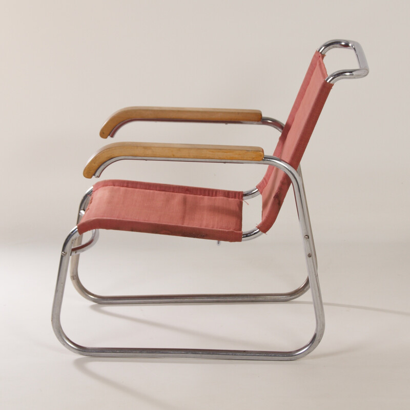 Bauhaus vintage armchair by Veha Den Haag, 1930s