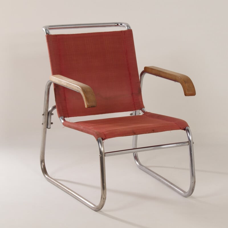 Bauhaus vintage armchair by Veha Den Haag, 1930s