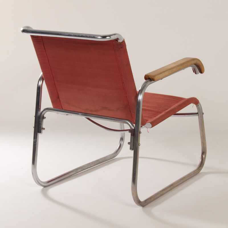 Bauhaus vintage armchair by Veha Den Haag, 1930s