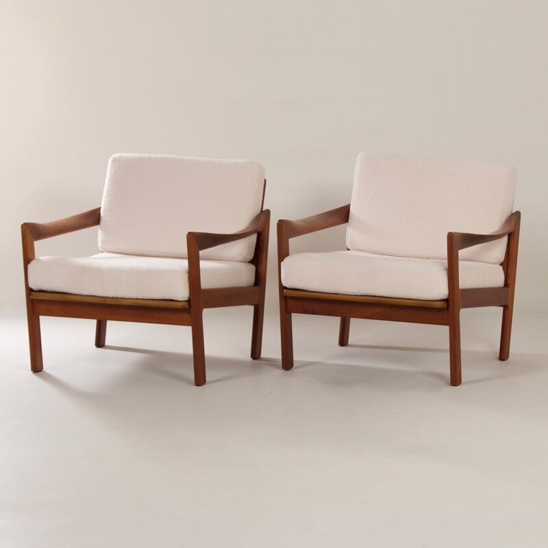 Paar dänische Sessel von Illum Wikkelsø für Niels Eilersen, 1960er Jahre