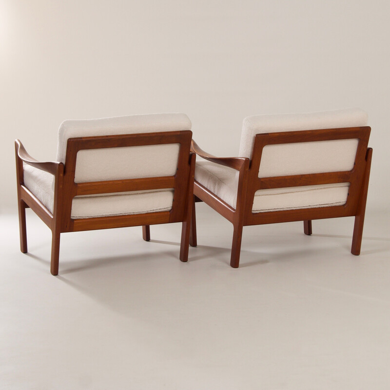 Pair of vintage Danish armchairs by Illum Wikkelsø for Niels Eilersen, 1960s