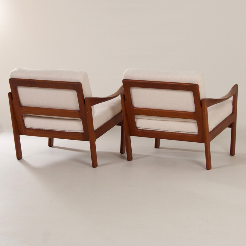 Pair of vintage Danish armchairs by Illum Wikkelsø for Niels Eilersen, 1960s