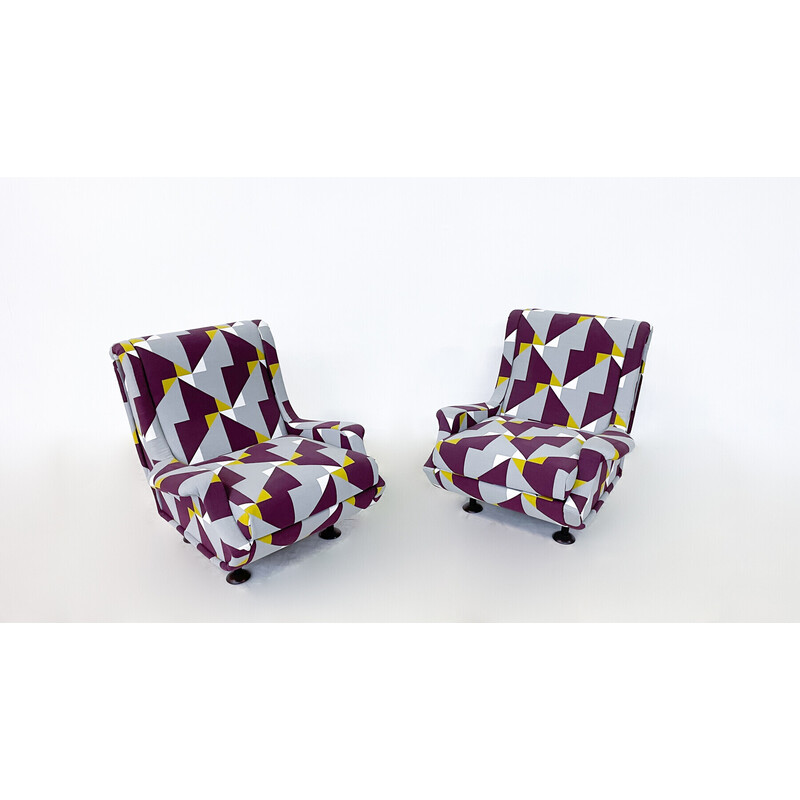 Pair of vintage "Regent" armchairs by Marco Zanuso, Italy 1960s