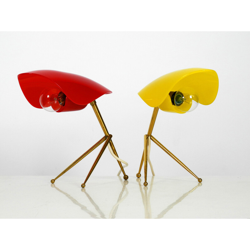 Pair of vintage table lamps by Wkr Offenbach, Germany 1950