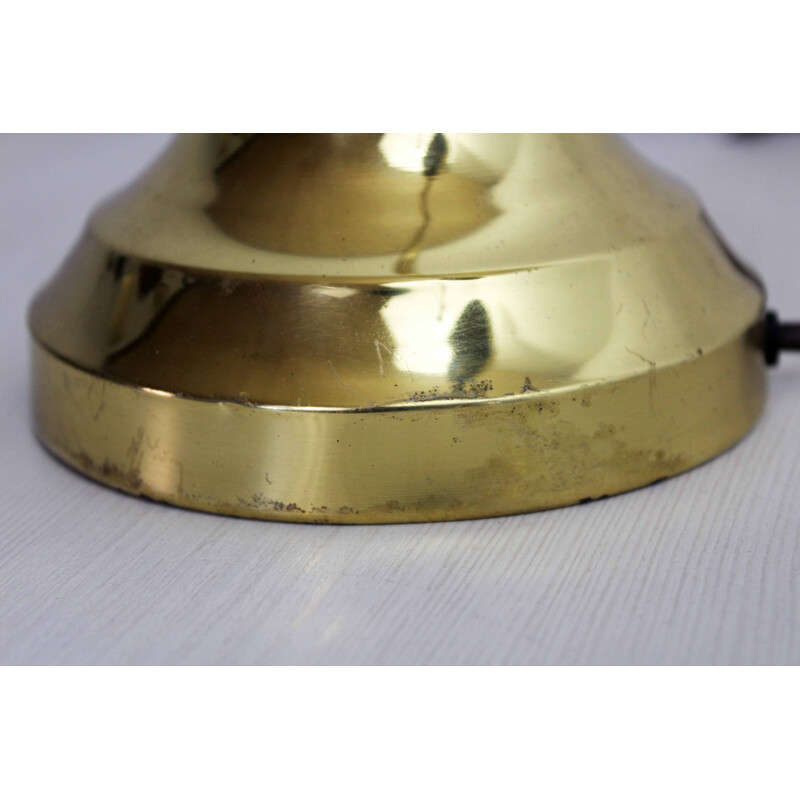 Vintage brass shell lamp, 1960