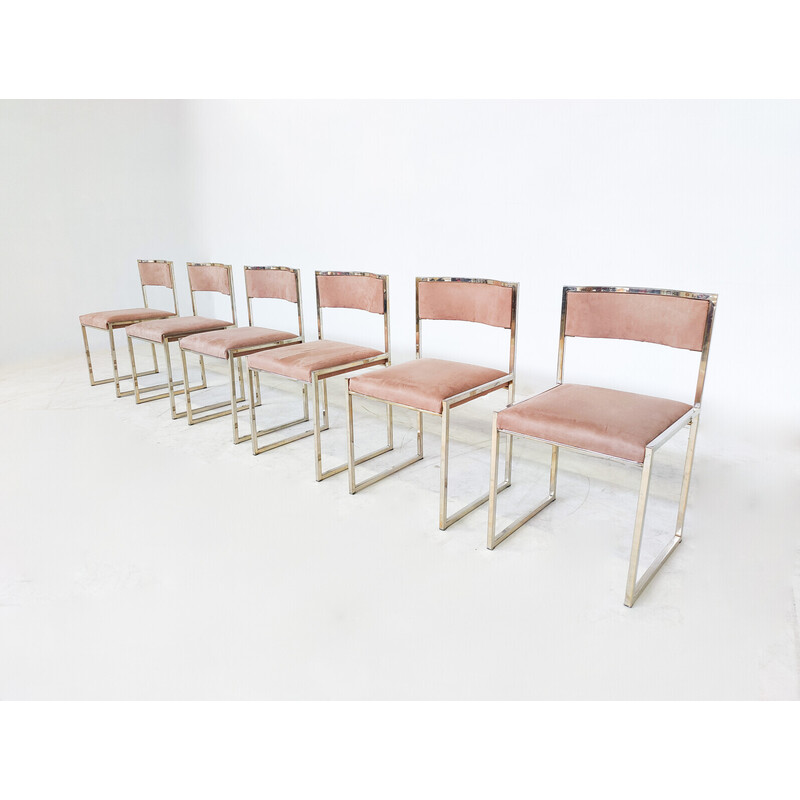 Ensemble de 6 chaises vintage, Italie 1970
