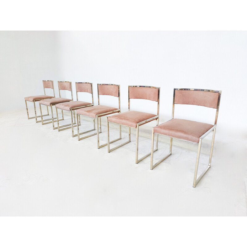 Set van 6 vintage stoelen, Italië 1970