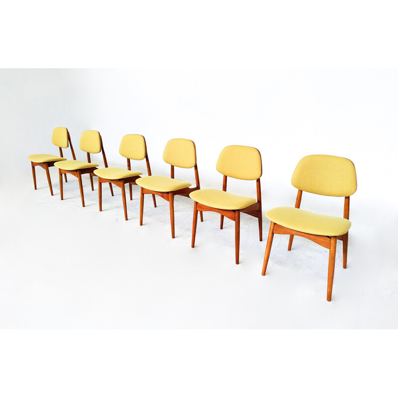 Set of 6 vintage dining chairs, Italy 1960