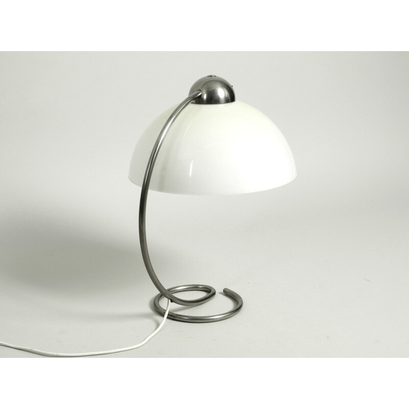 Lampe de table vintage en métal avec abat-jour en plastique par Schanzenbach, Allemagne 1950