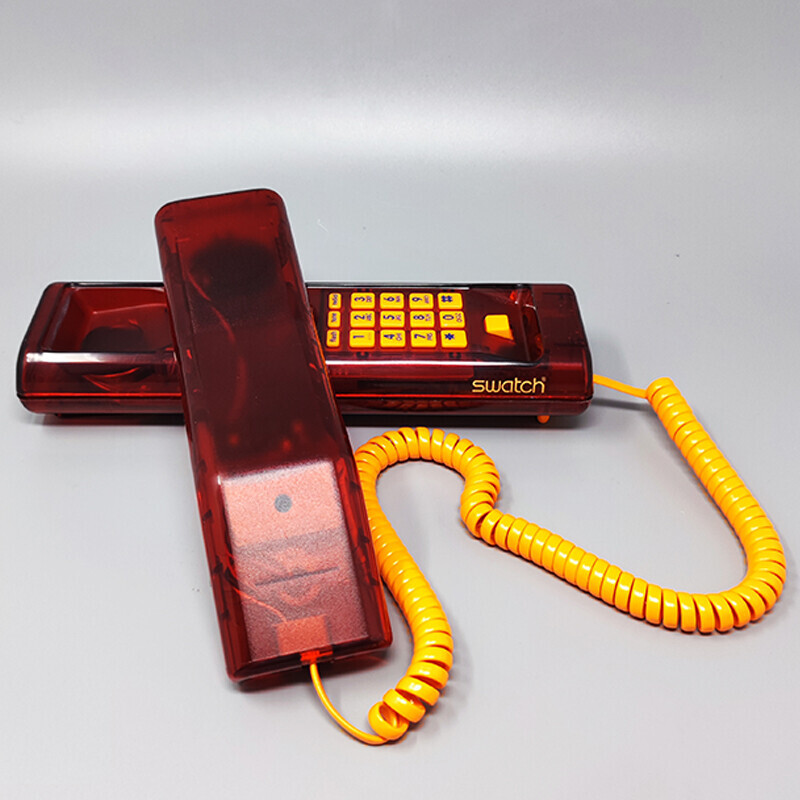 Telefono gemello swatch vintage "Deluxe" con scatola, anni '90