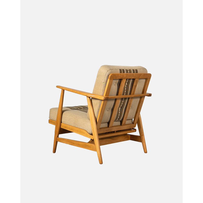 Dänischer Sessel aus der Mitte des Jahrhunderts aus Buchenholz, Dänemark 1960