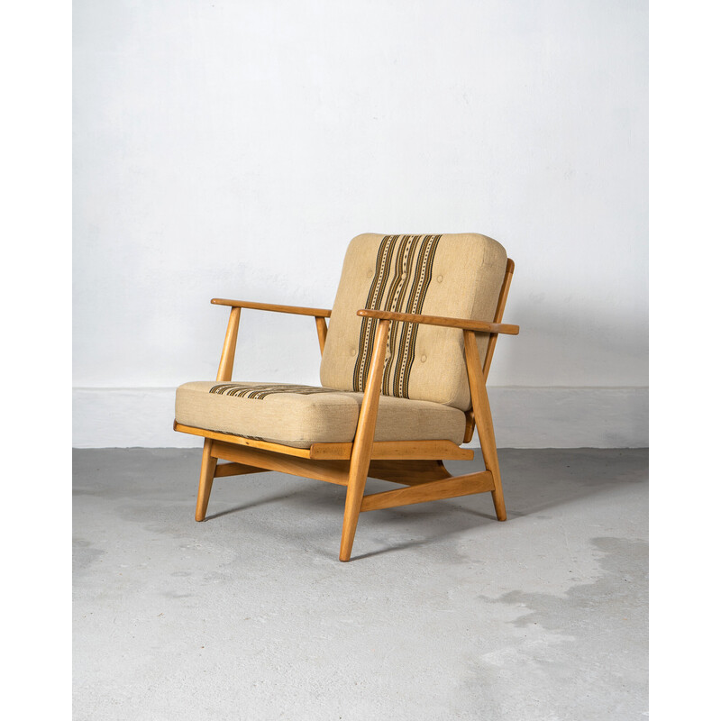 Dänischer Sessel aus der Mitte des Jahrhunderts aus Buchenholz, Dänemark 1960