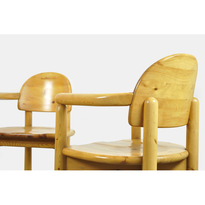 Ensemble de 4 chaises vintage en pin par Rainer Daumiller pour Hirtshalls Sawmills, Danemark 1970