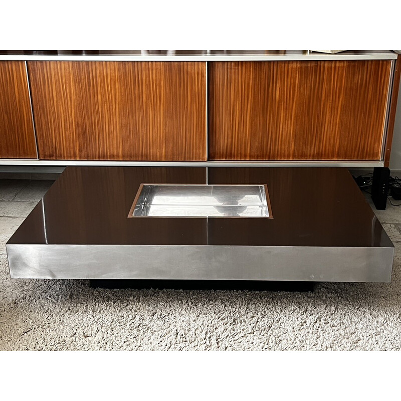 Mesa de centro vintage de madera lacada, 1971