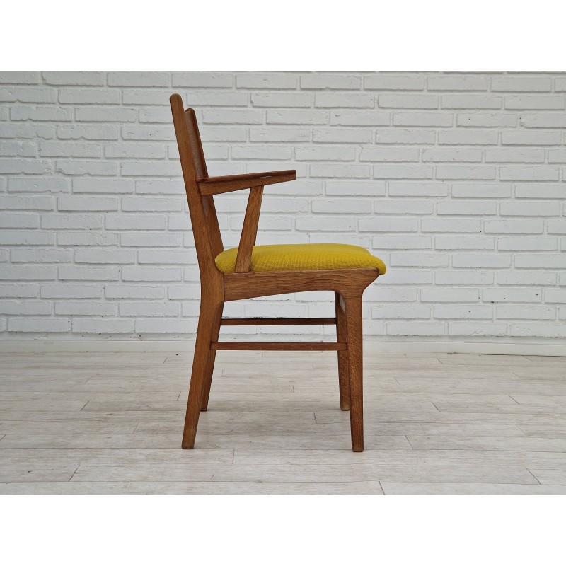 Fauteuil vintage danois en laine Kvadrat et bois de chêne, 1960