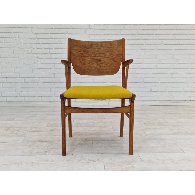 Alter dänischer Sessel aus Kvadrat-Wolle und Eichenholz, 1960er Jahre