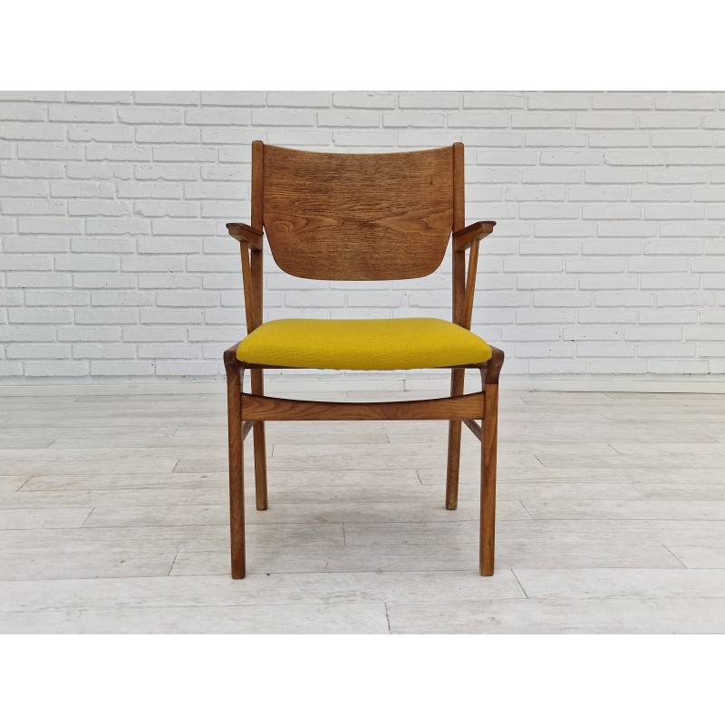 Vintage Danish armchair in Kvadrat wool and oak wood, 1960s