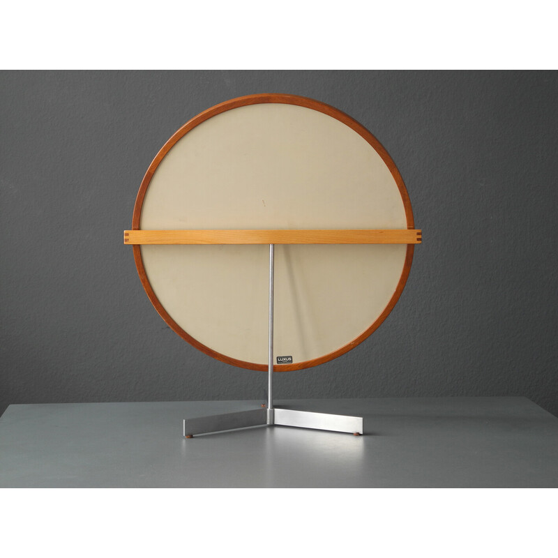 Vintage teak table mirror by Uno and Östen Kristiansson for Vittsjö, Sweden 1960s