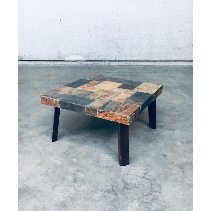 Brutalist vintage stone coffee table, 1970s