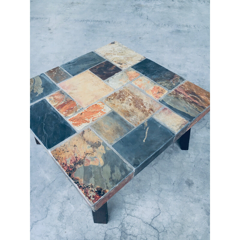 Brutalist vintage stone coffee table, 1970s