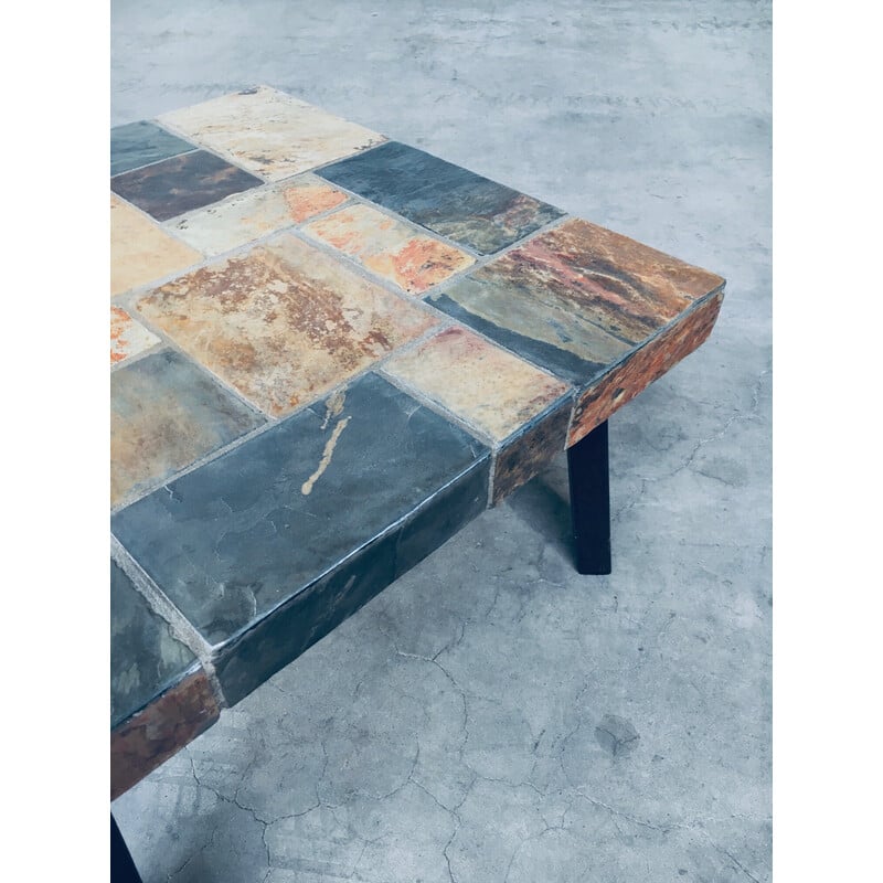 Brutalist vintage stone coffee table, 1970s