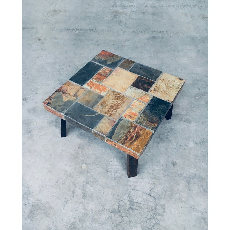 Brutalist vintage stone coffee table, 1970s