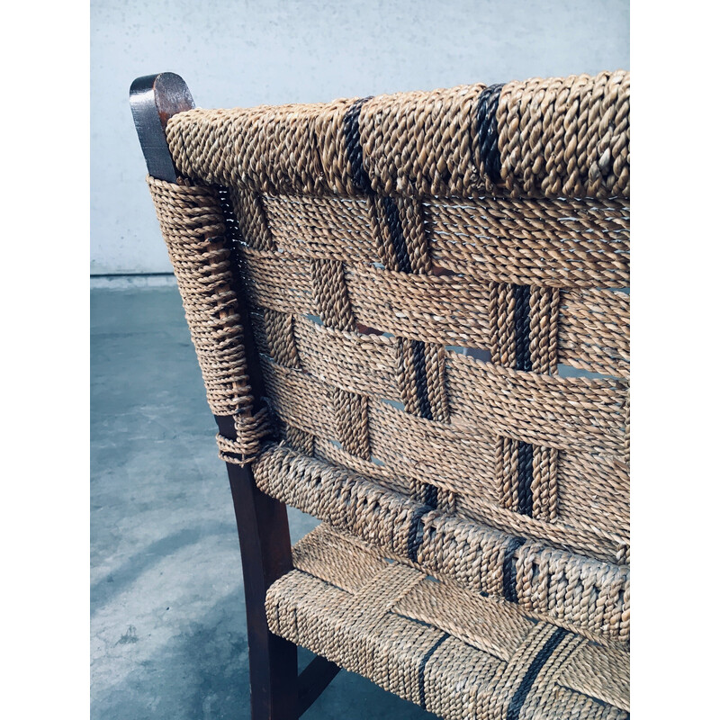 Vintage rope armchair by Axel Larsson for Bodafors, Sweden 1930s