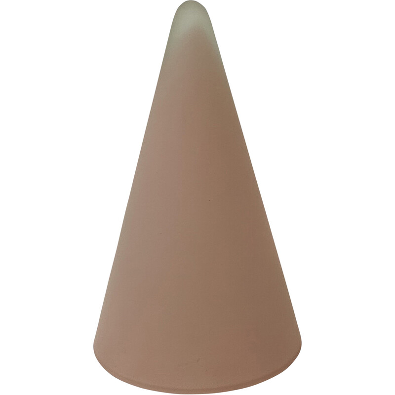 Vintage Teepee Tischlampe aus rosa Glas von Sce, Frankreich 1970