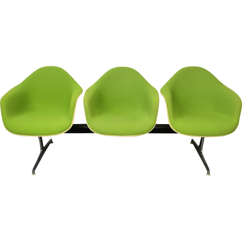 Vintage Airport bench by Ray and Charles Eames for Herman Miller International Collection – Vitra, Germany 1960s