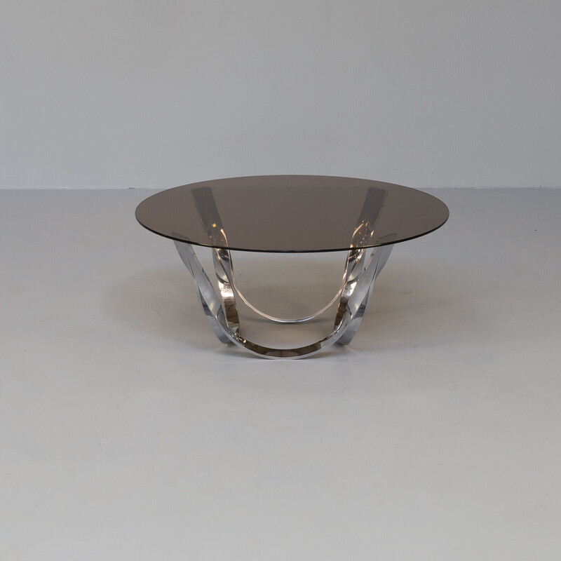 Vintage brass and glass coffee table by Roger Sprunger for Dunbar Furniture