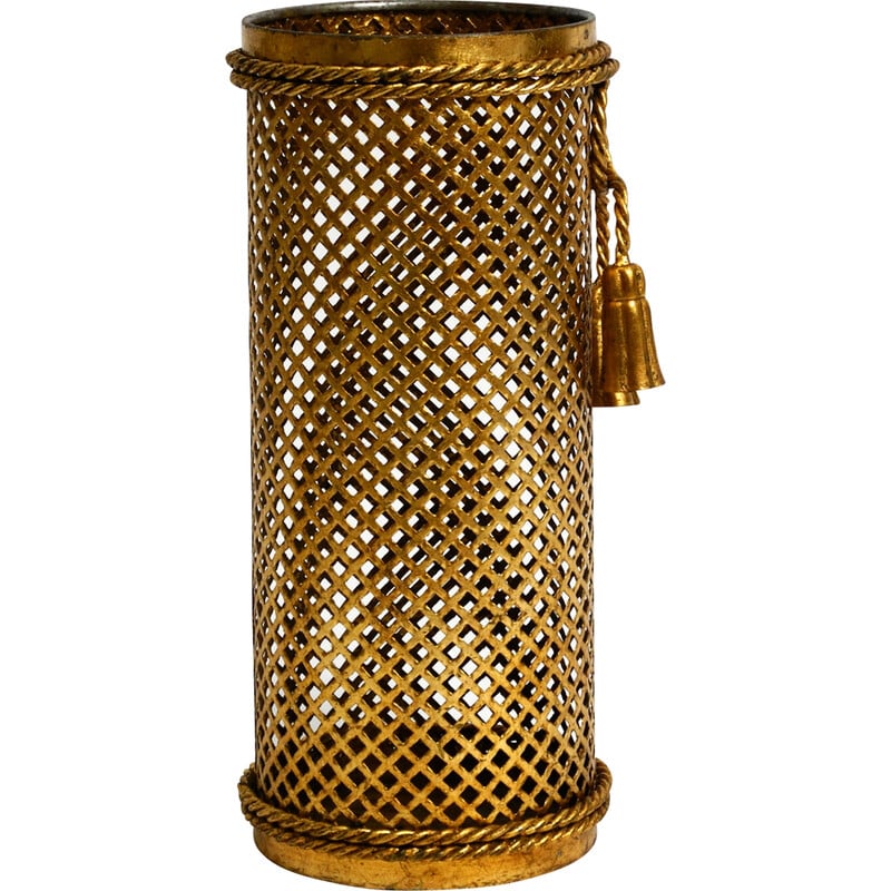 Paragüero dorado cerámica