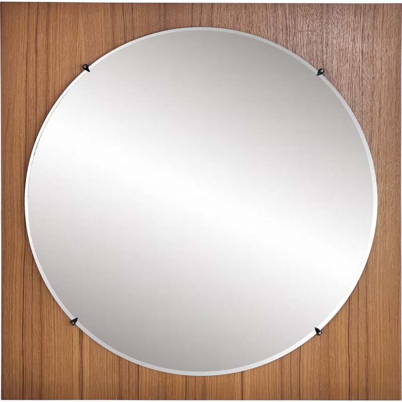 Vintage mirror with square frame, 1960-1970