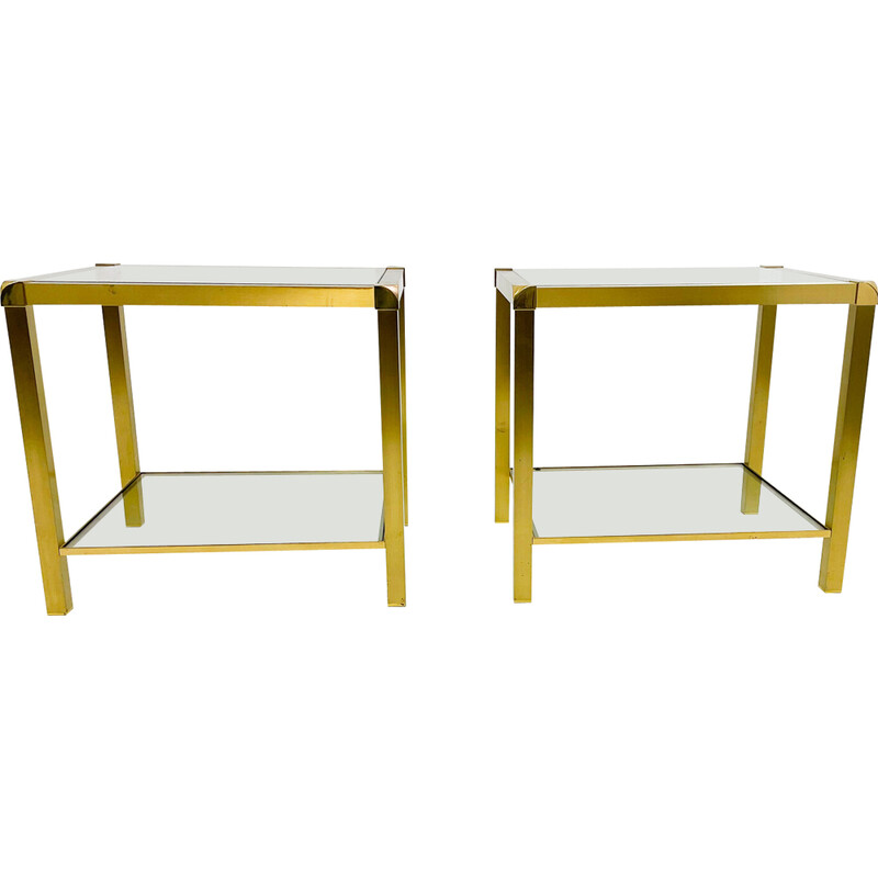 Pair of mid-century side tables, Italy