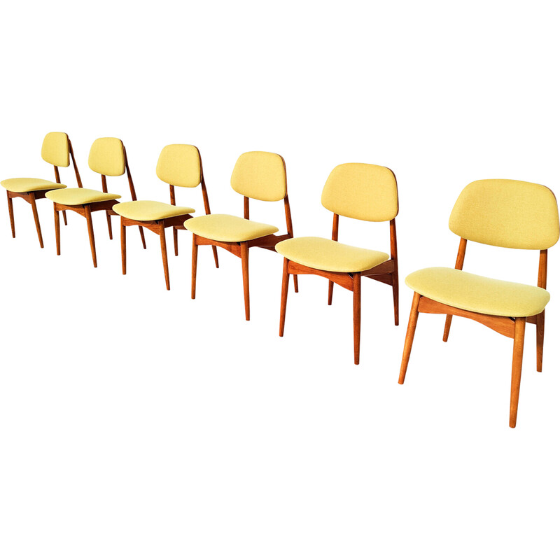 Set of 6 vintage dining chairs, Italy 1960