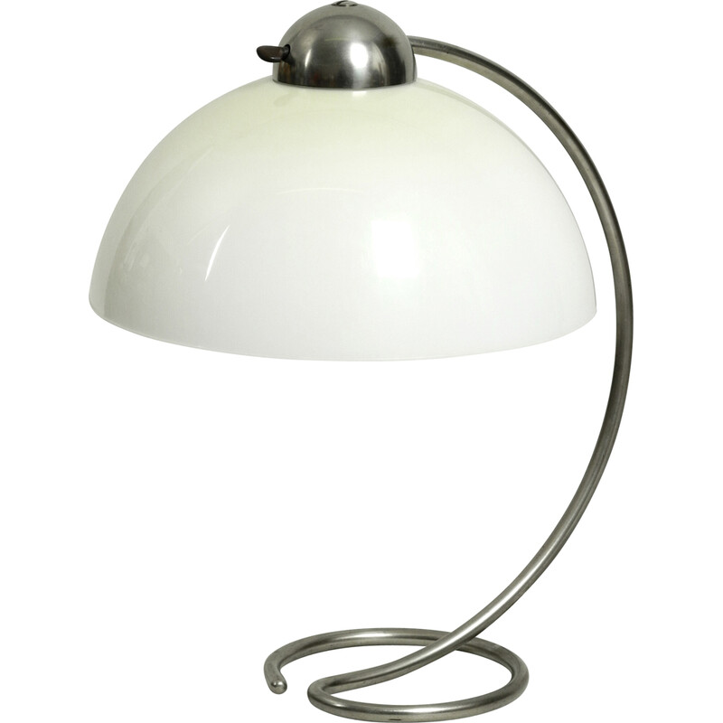 Mid century metal table lamp with plastic shade by Schanzenbach, Germany 1950s