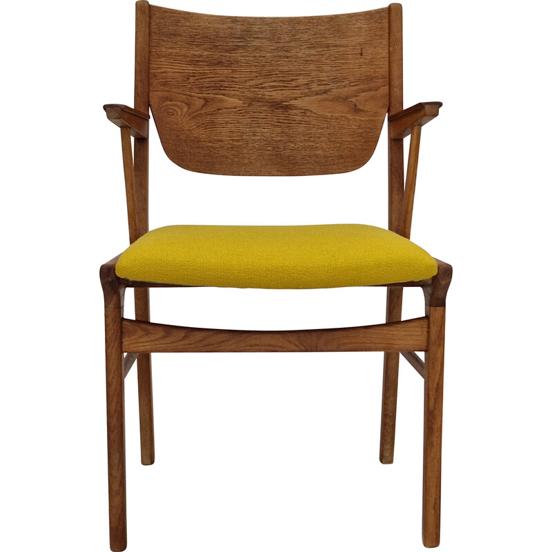 Alter dänischer Sessel aus Kvadrat-Wolle und Eichenholz, 1960er Jahre