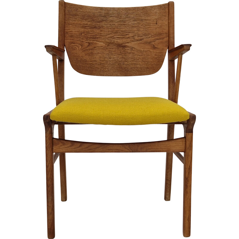 Vintage Danish armchair in Kvadrat wool and oak wood, 1960s